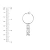 Personalization Vertical Nameplate Hoop Earrings