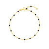 Black Enamel Bead Piatto Chain
