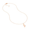 Script 'J' with Diamond Bezel Necklace
