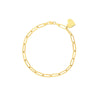 Dangle Heart Paper Clip Bracelet