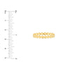 Flat Oval Beaded Band Ring