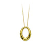 Tapered Puffy Oval Pendant Necklace