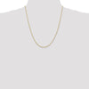 14K 1.5mm Diamond-Cut Rope Chain Anklet