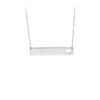 Plated Sterling Silver Bar Necklace with Heart