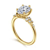 14K Yellow Gold Pear Shape Diamond Engagement Ring