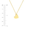 Flat Tilted Heart Engravable Necklace