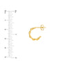 10mm Round Link Open Hoop Earrings