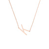 Sideways Block Initial Necklace