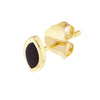 Black Enamel Marquise Stud Earrings