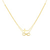 Cross and Infinity Layered Duo Necklace
