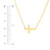 Sideways Mini Cross Adjustable Necklace