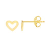 Cut Out Heart Shaped Stud Earrings