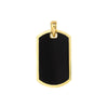 Fancy Black Enamel Dog Tag with Border Pendant