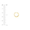 Ridged Polished Round Hoop Earrings
