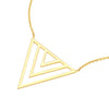 Open Triple Triangle Adjustable Necklace