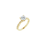 14K Yellow 6.5 mm Round Engagement Ring Mounting