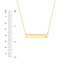 Bar Necklace in Plated Sterling Silver with CZ