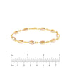 Tri-Color Interwoven Triple Oval Link Bracelet