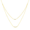 Graduating Diamond Bezels Duet Necklace