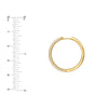 3 Row Diamond Pave Hoop Earrings (1-1/3tcw)