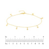 Fluted Star Dangle Adjustable Anklet