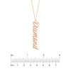 7mm Vertical Script Font Necklace