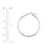 3x35 Half Round D/C Florentine Hoop Earrings