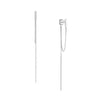 Front to Back Staple Bar Drop Chain Earrings