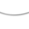 14K White Gold 2mm Round Omega Necklace