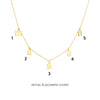 Gothic Initials Dangle Station Necklace