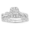 14K 1.00Ct Fancy Cut Bridal Ring