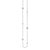 Long And Lovely White/Rose Puff Mariner Bead Necklace