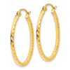 10K D/C Hinged Hoop Earrings