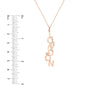 Dancing Block Letters Diamond Bezel Necklace