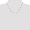 14K 1.0mm D/C Wheat Chain