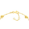 Puffed Heart Stations Saturn Chain Bracelet