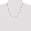 14K 1mm D/C Quadra Wheat Chain
