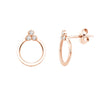 Diamond Trinity Door Knocker Stud Earrings