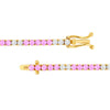 1-1/8tcw Diamond &amp; 3.49ct Pink Sapphire Tennis Bracelet