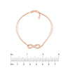 Half-CZ Infinity Adjustable Bracelet