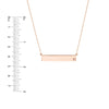 Bar Necklace in Plated Sterling Silver with CZ