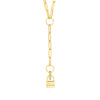 Paper Clip Enhancer Chain Lariat Necklace