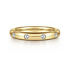 14K Yellow Gold Burnish Set Diamond Eternity Band