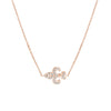 Sideways Mini CZ Fleur-de-Lis Necklace