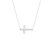 Large Sideways Cross Adjustable Necklace