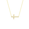 Large Sideways Cross Adjustable Necklace