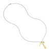 Sterling Silver CZ Memories Paper Clip Chain Charm Necklace