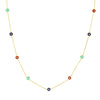 Mixed Enamel Round Evil Eye Station Necklace