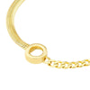 50/50 Snake + Curb Circle Station Bracelet Adjustable LL