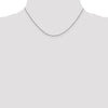 18K White Gold 16 inch 1mm Diamond-cut Spiga with Spring Ring Clasp Chain